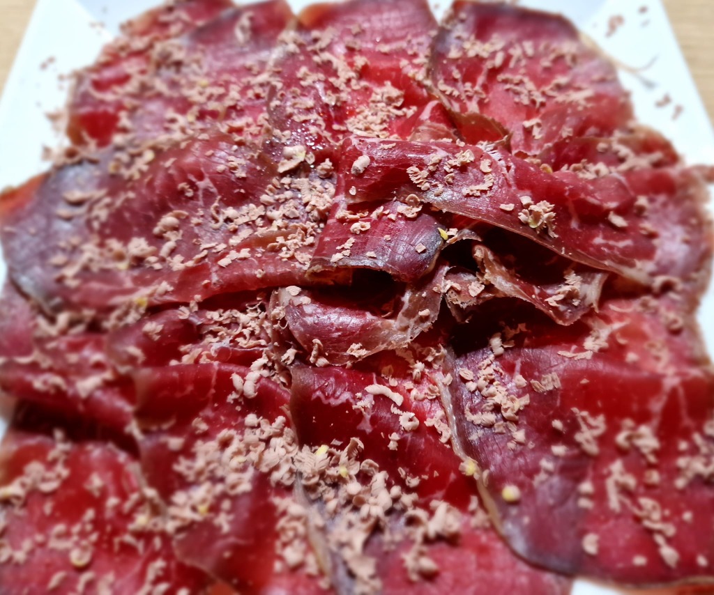 Cecina con foie